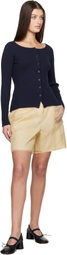 Silk Laundry Yellow Organza Boxer Shorts