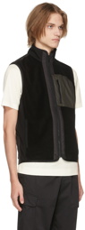 Z Zegna Black Techmerino Padded Full Zip Vest