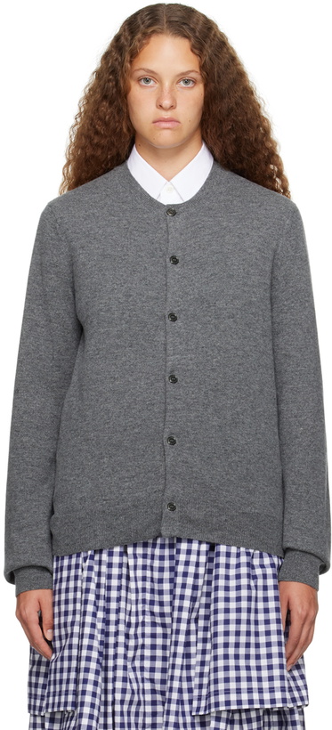 Photo: Comme des Garçons Shirt Gray Crewneck Cardigan