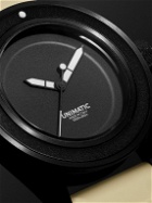 UNIMATIC - Model One Double Cream Limited Edition Automatic 40mm Blackened Stainless Steel and TPU Watch, Ref. No. U1S-MN