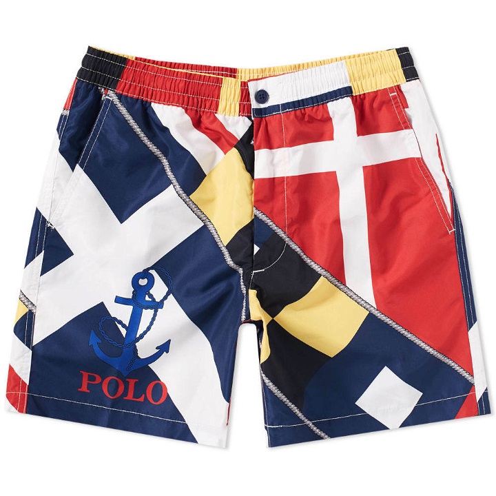 Photo: Polo Ralph Lauren CP93 Sailing Flag Print Swim Short Multi
