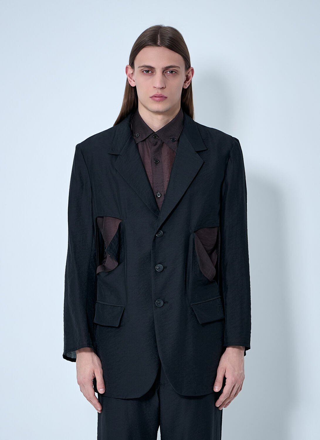 Yohji Yamamoto Cut-Off Single-Breasted Blazer