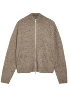 Picante Zip Through Alpaca-blend Jumper Brown