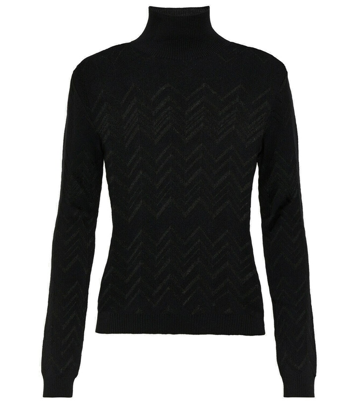 Photo: Missoni Zig-zag wool-blend turtleneck sweater