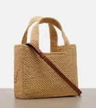 Loewe Paula's Ibiza Font Mini raffia tote bag