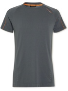 Falke Ergonomic Sport System - Active Logo-Print Stretch-Jersey T-Shirt - Gray