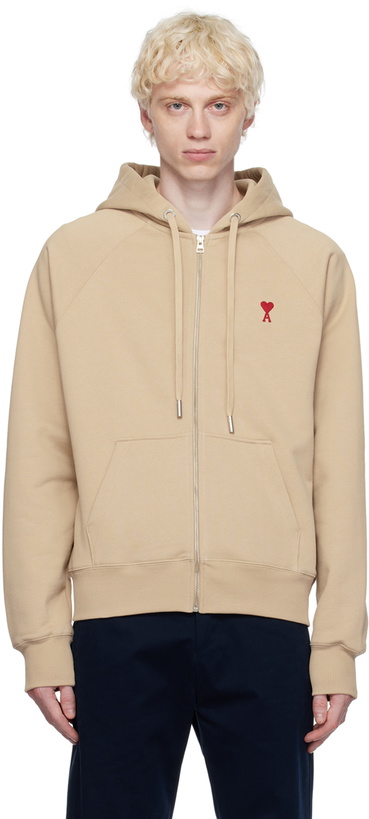 Photo: AMI Paris Beige Ami de Cœur Hoodie