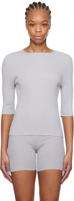 Photo: Rier Gray Shortsleeves Silk T-shirt