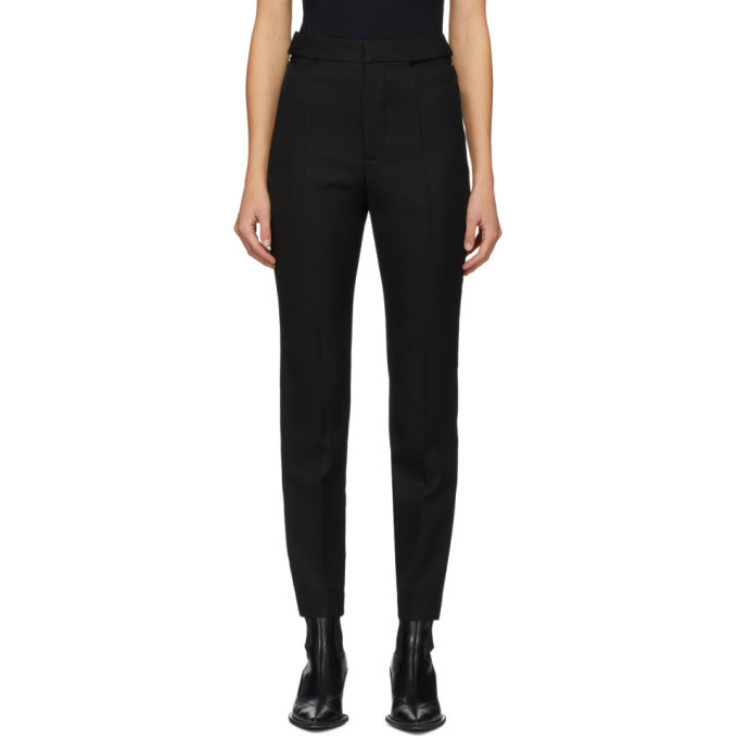 Haider Ackermann Black Slit Trousers