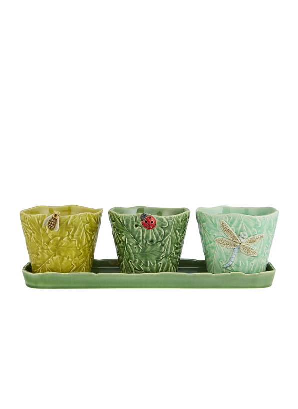 Photo: Bordallo Pinheiro Jardim De Insetos Set Of Vases