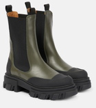 Ganni - Leather Chelsea boots