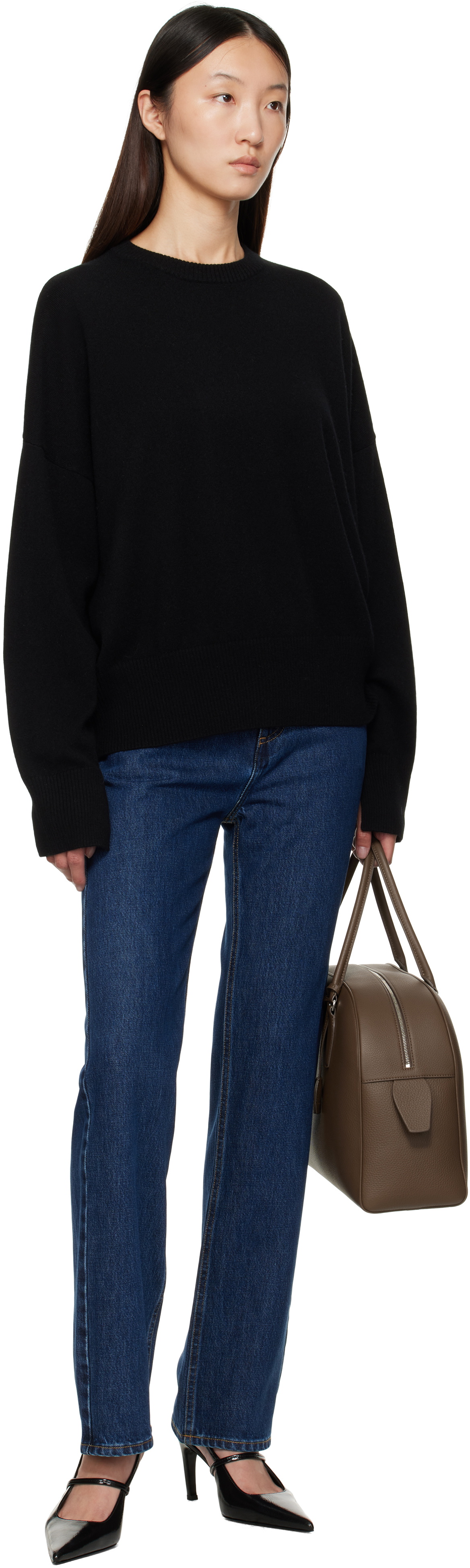 Loulou de Saison Black Anaa Cashmere Sweater