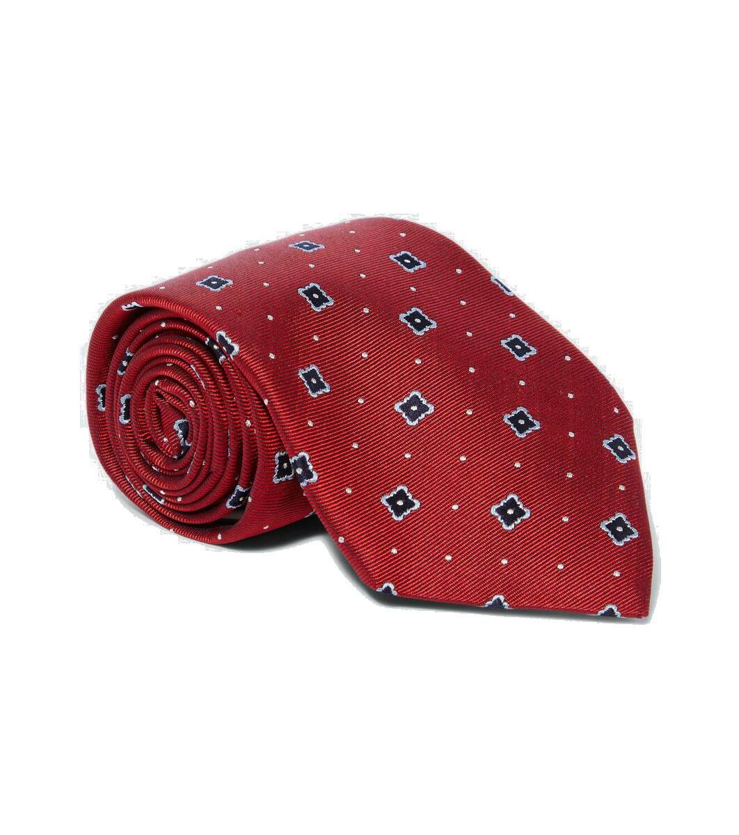 Canali
 Dotted Print Silk Tie main image 0