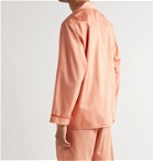 Cleverly Laundry - Piped Garment-Dyed Washed-Cotton Pyjama Shirt - Orange