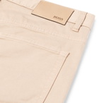 Hugo Boss - Delaware Slim-Fit Stretch-Cotton Twill Trousers - Men - Sand