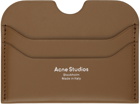 Acne Studios Brown Leather Card Holder