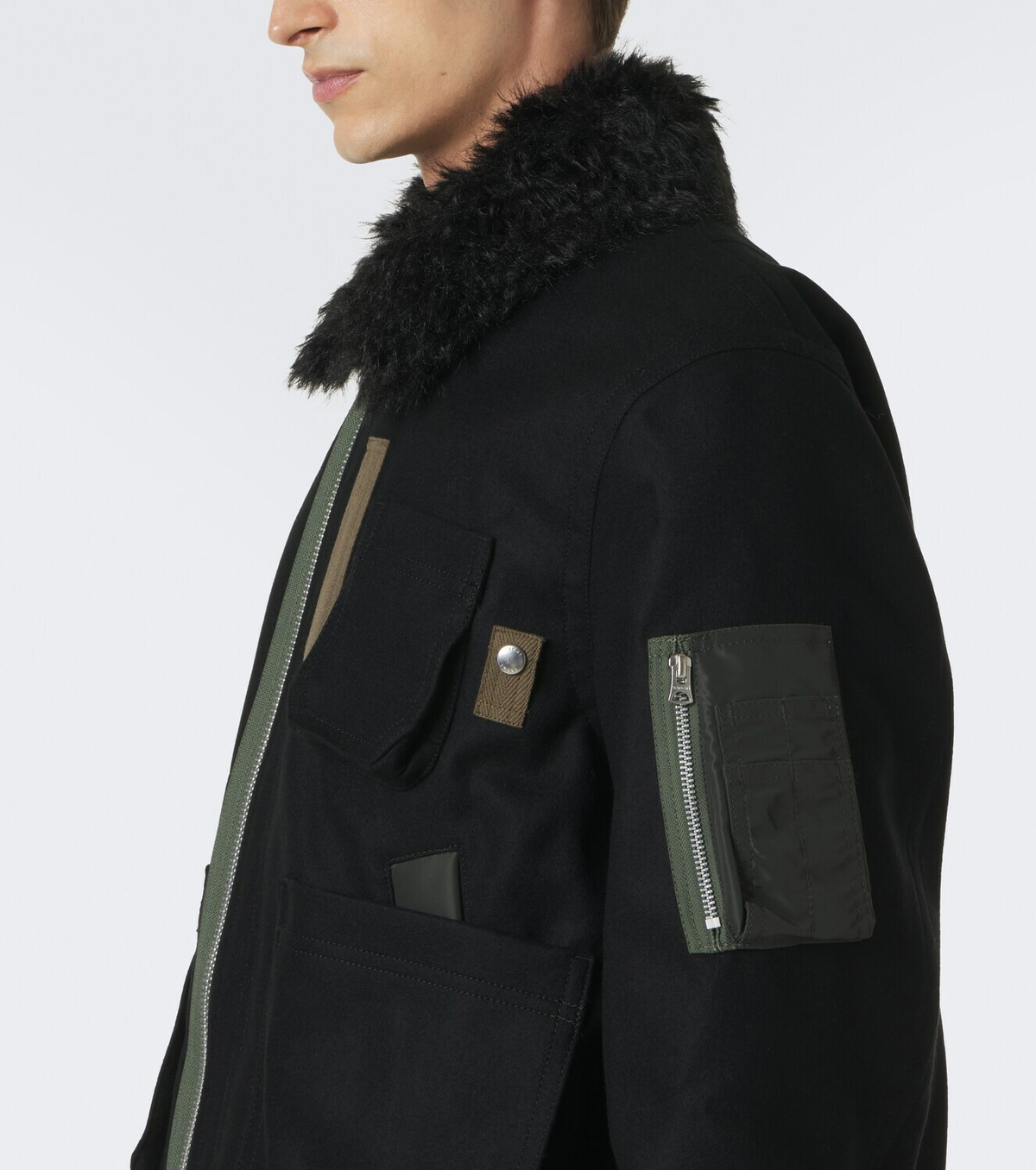 Sacai Wool blouson jacket