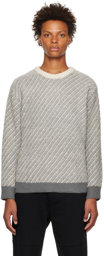 Photo: Solid Homme Gray Stripe Sweater