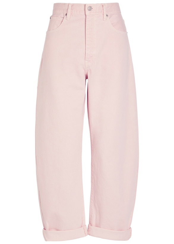 Photo: Frame The Bubble Barrel-leg Jeans Pink