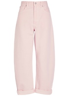 Frame The Bubble Barrel-leg Jeans Pink