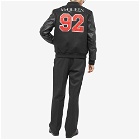 Alexander McQueen Men's 92 Varsity Jacket in Black/Lust Red/White