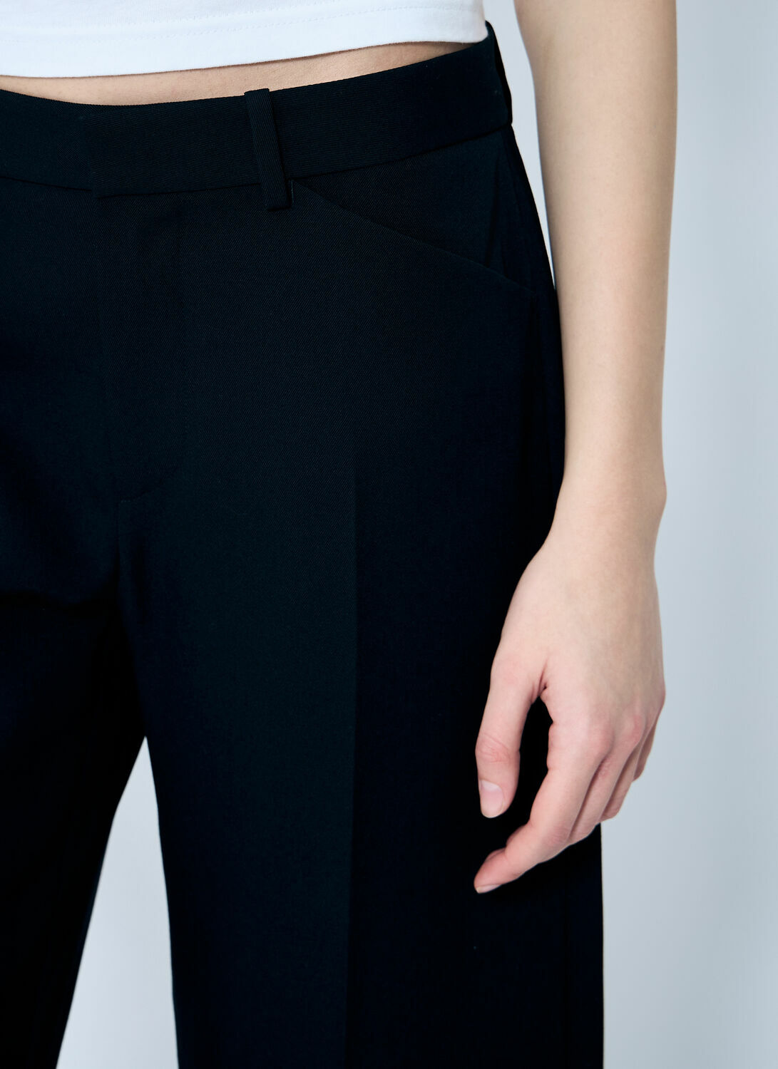 Alexander Wang Bowed Leg Mid Rise Pants
