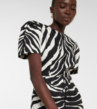 Dolce&Gabbana - Zebra-print brocade minidress