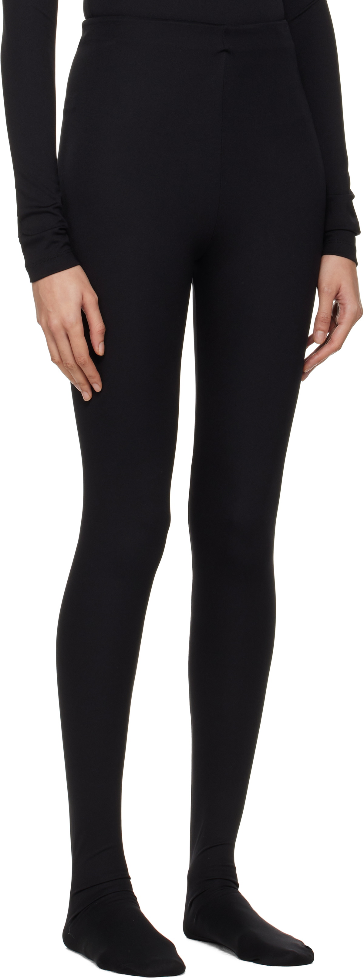 WARDROBE.NYC Black Opaque Leggings