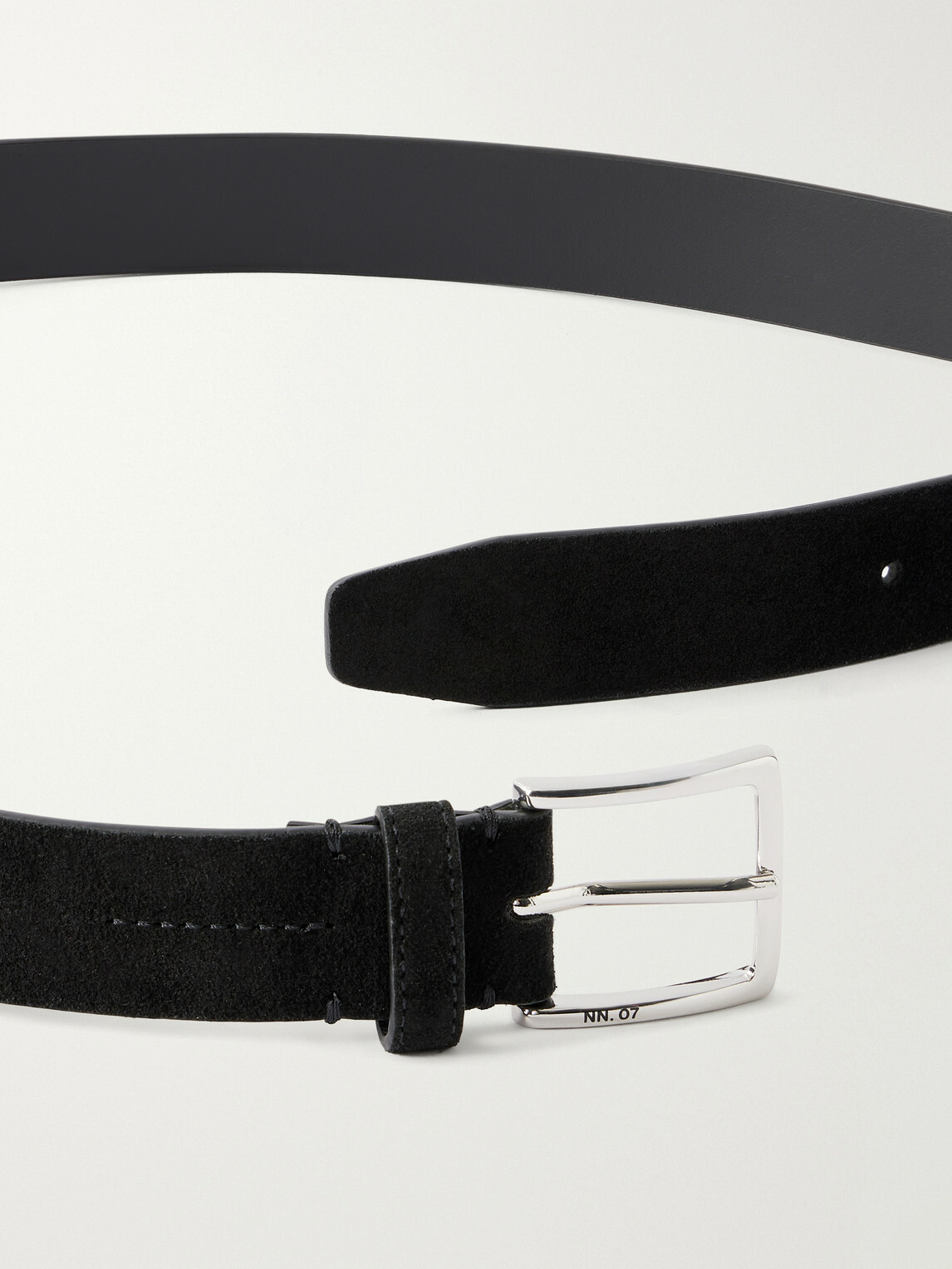 NN07 - 3cm Ever 90025 Suede Belt - Black