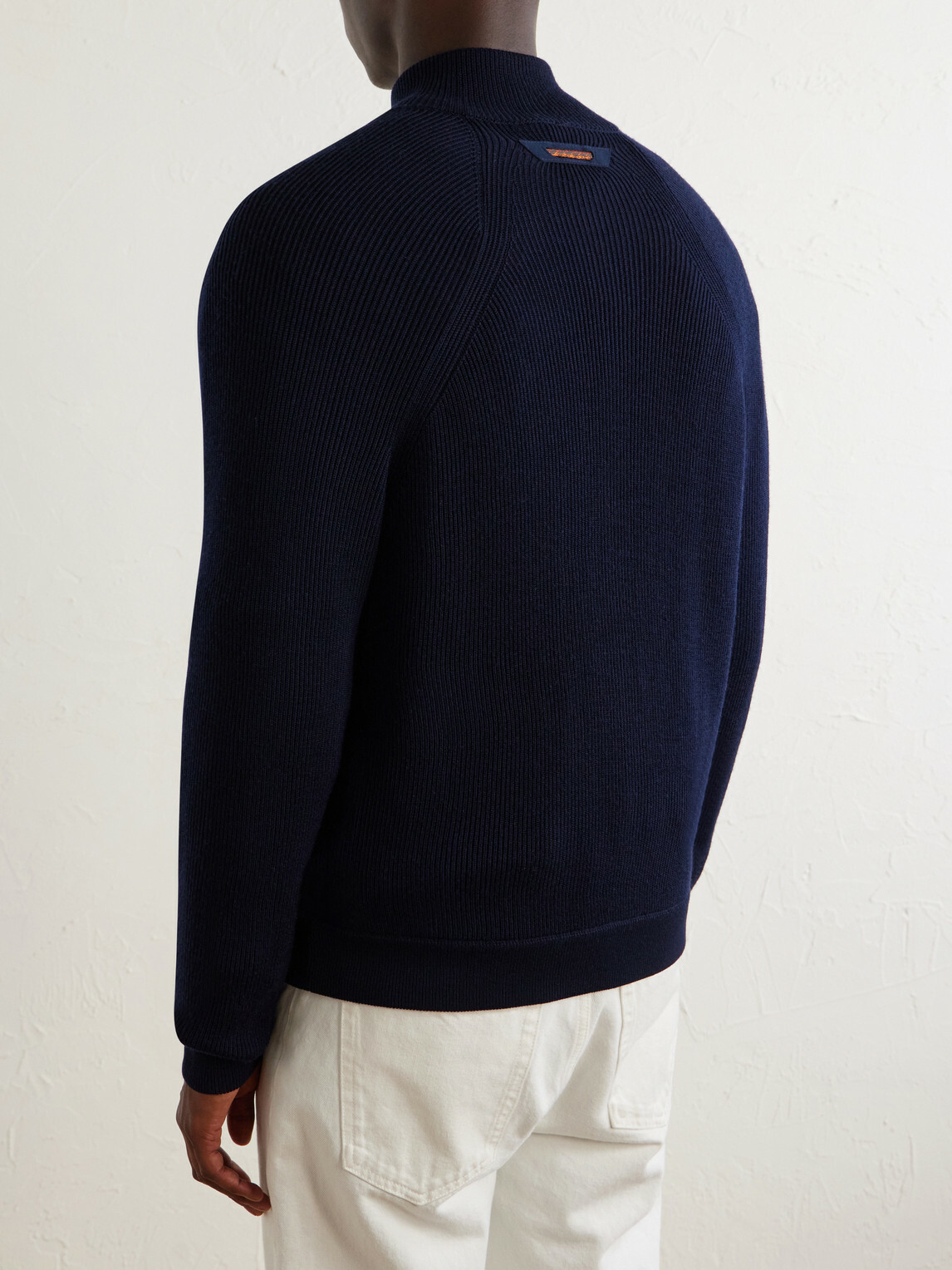 SEASE - Virgin Wool and Shell Bomber Jacket - Blue