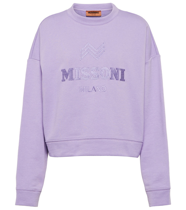 Photo: Missoni - Logo embroidered cotton sweatshirt