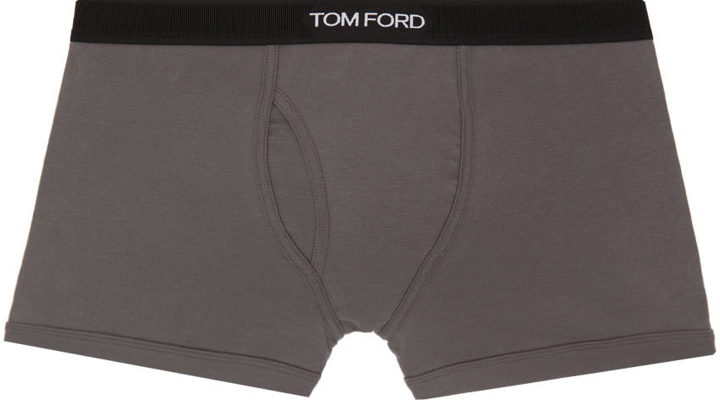 Photo: TOM FORD Grey Cotton Boxer Briefs