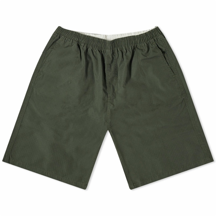 Photo: Lo-Fi Men's Easy Riptop Shorts in Washed Forest