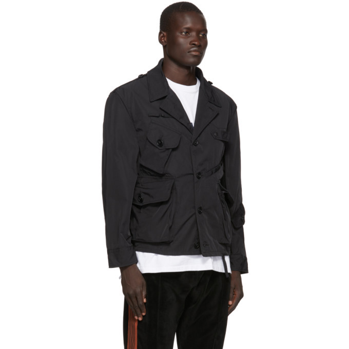 South2 West8 Black Gabardine Tenkara Shirt Jacket South2 West8