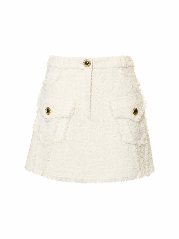 Photo: BALMAIN - Trapeze Tweed Mini Skirt