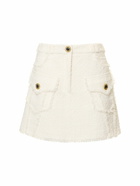 BALMAIN - Trapeze Tweed Mini Skirt