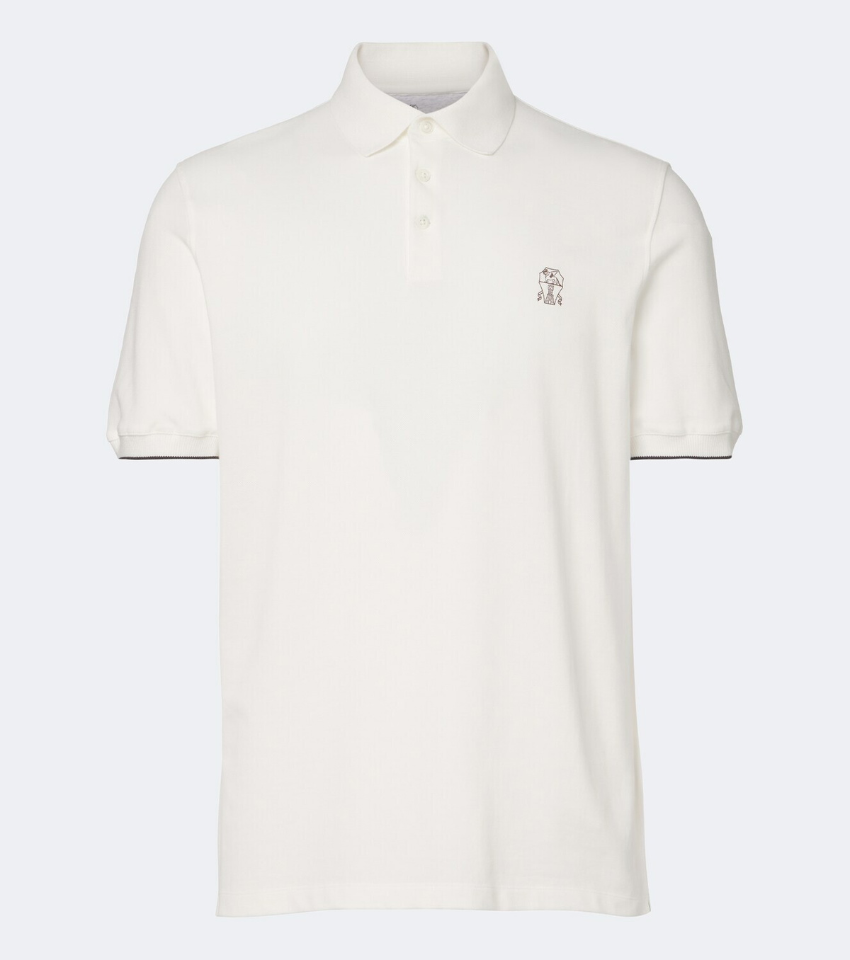 Brunello Cucinelli Logo cotton piqué polo shirt