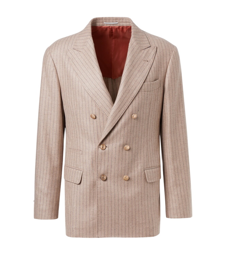 Photo: Brunello Cucinelli Striped cashmere and silk blazer