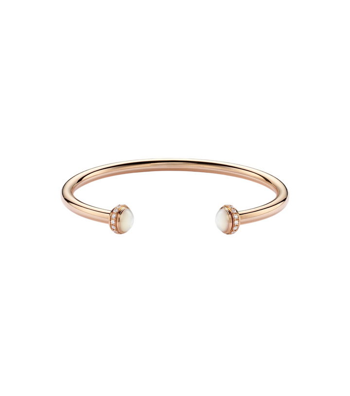 Photo: Piaget Posession 18kt rose gold cuff bracelet with mother-of-pearl and diamonds