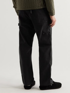 GENERAL ADMISSION - Channel Straight-Leg Cotton-Canvas Cargo Trousers - Black