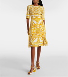 Dolce&Gabbana Majolica silk-blend charmeuse midi dress