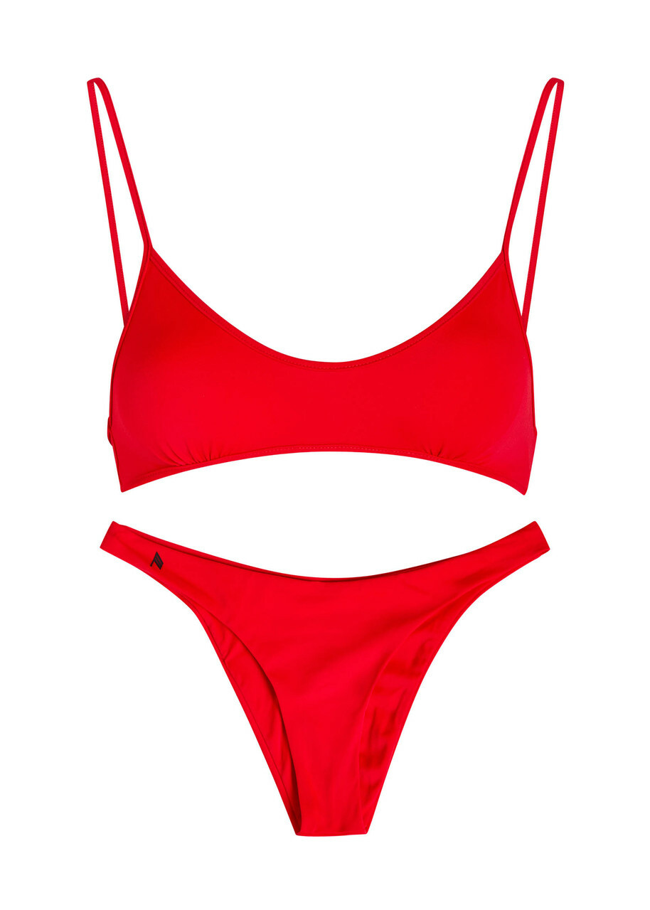 The Attico Red Zebra-Print Bikini The Attico