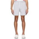 Thom Browne Grey Stripe Seersucker Shorts