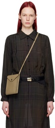 LEMAIRE Brown Gathered Blouse
