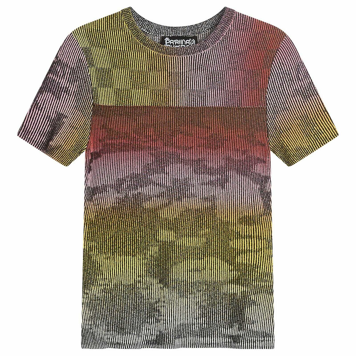 Paolina Russo Women's Illusion Knit Cap Sleeve T-Shirt in Rainbow