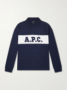 A.P.C. - Alexis Logo-Embroidered Cotton-Jersey Polo Shirt - Blue