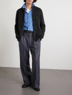 Massimo Alba - Mirko Ribbed Cashmere and Alpaca-Blend Zip-Up Sweater - Black