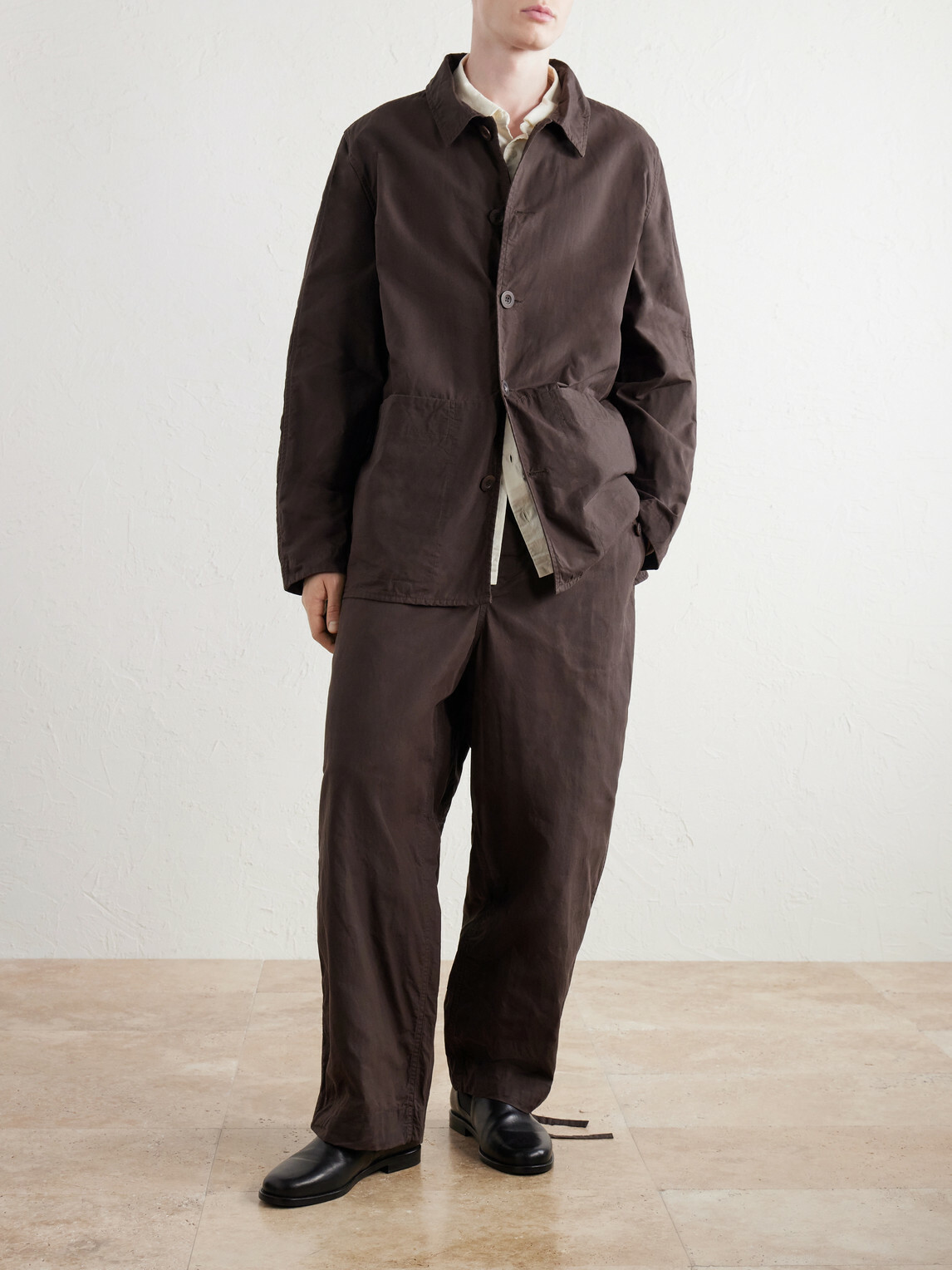 Casey Casey - Hugo Waxed Cotton Jacket - Brown