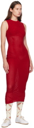 Isa Boulder Red Sweetheart Midi Dress