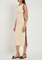 Varley Dwight Tank Open-knit Midi Dress Cream